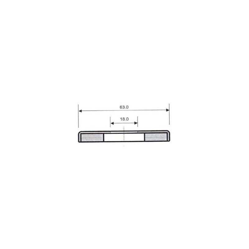 Magnetic clamp round, OD 63mm, ID 18mm view 2