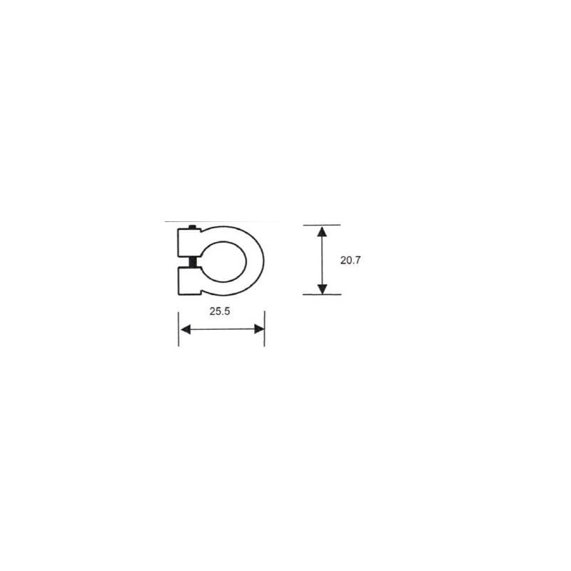 Clamping clamp for 1/4" system view 2