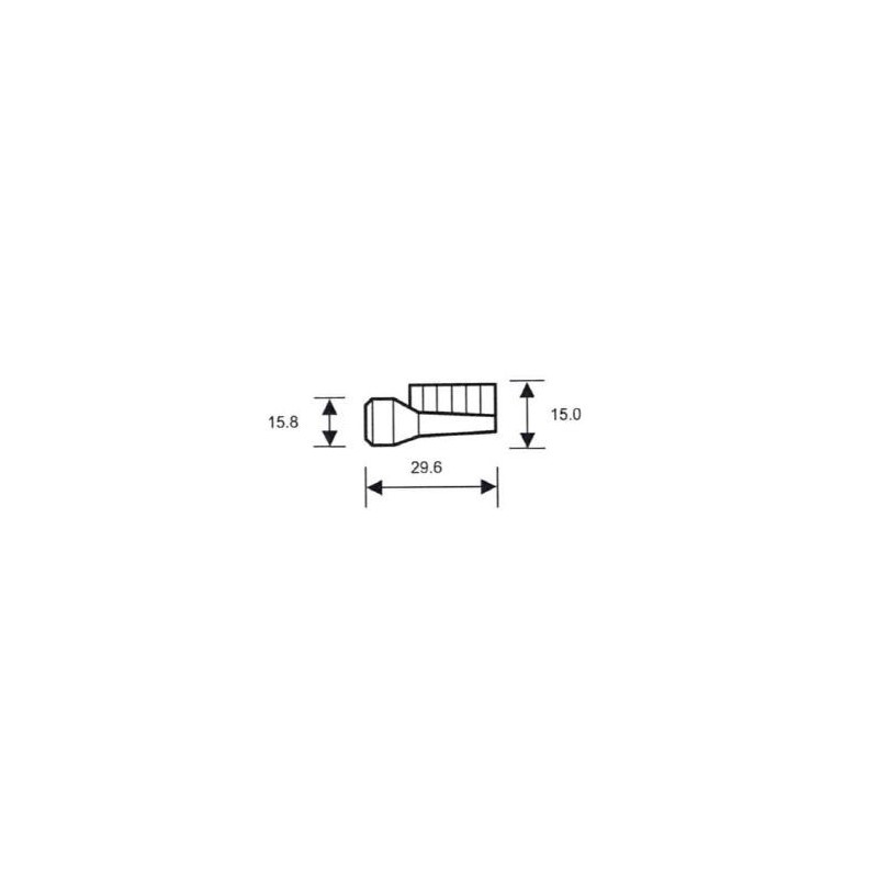 Flat Nozzle 6 holes, 90º, 1/4" view 2
