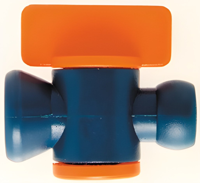 Shut-off valve for articulated hose 1/4"