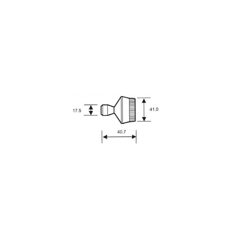 Flat Nozzle 16 holes, ID 1mm, 1/4" view 2