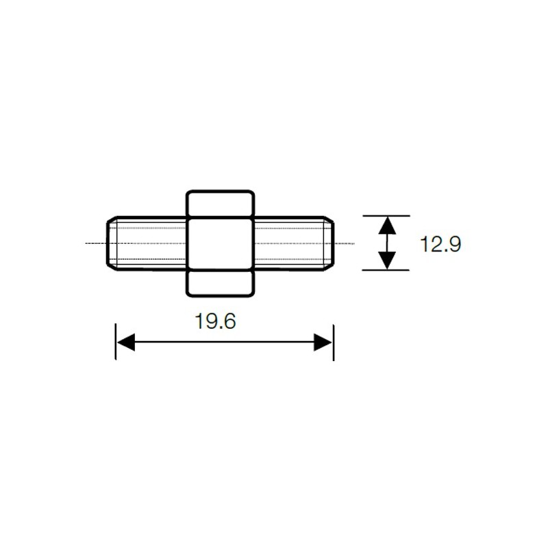 Mamelon double fileté 2 RE 1/4" view 2