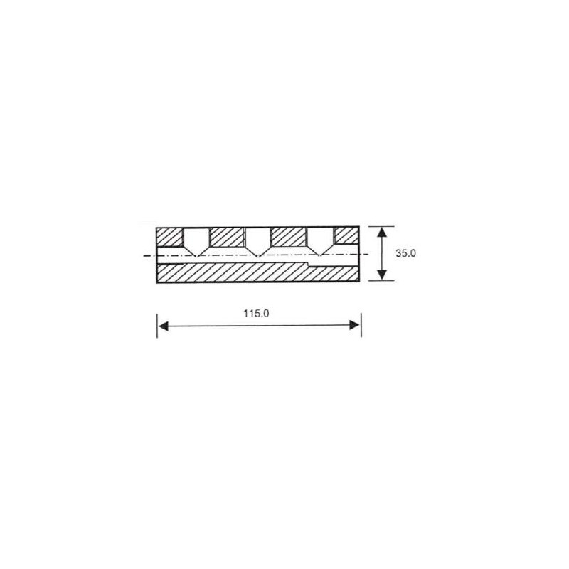 Monoblock distributor 4 outlets 1/4" and IT 3/8" view 2