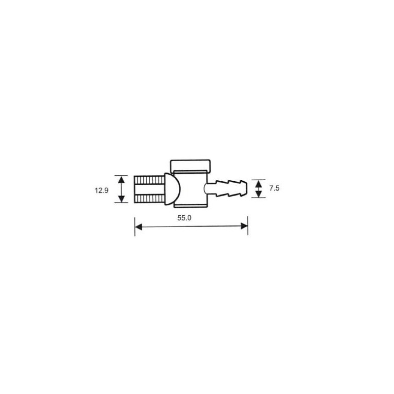 Shut-off Valve for Articulated Hose, NPS RE 1/4" view 2