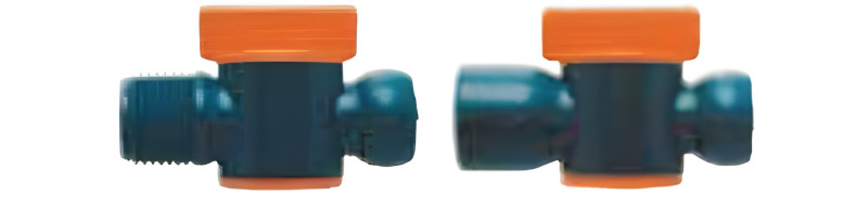 Acid-resistant shut-off valve NPT AG 1/2"