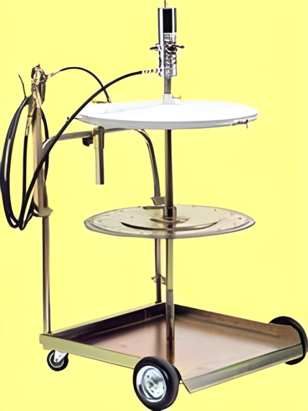 Plataforma móvel para distribuição de gordura para tambores de 180/220 kg com ø externo de 550 a 600 mm