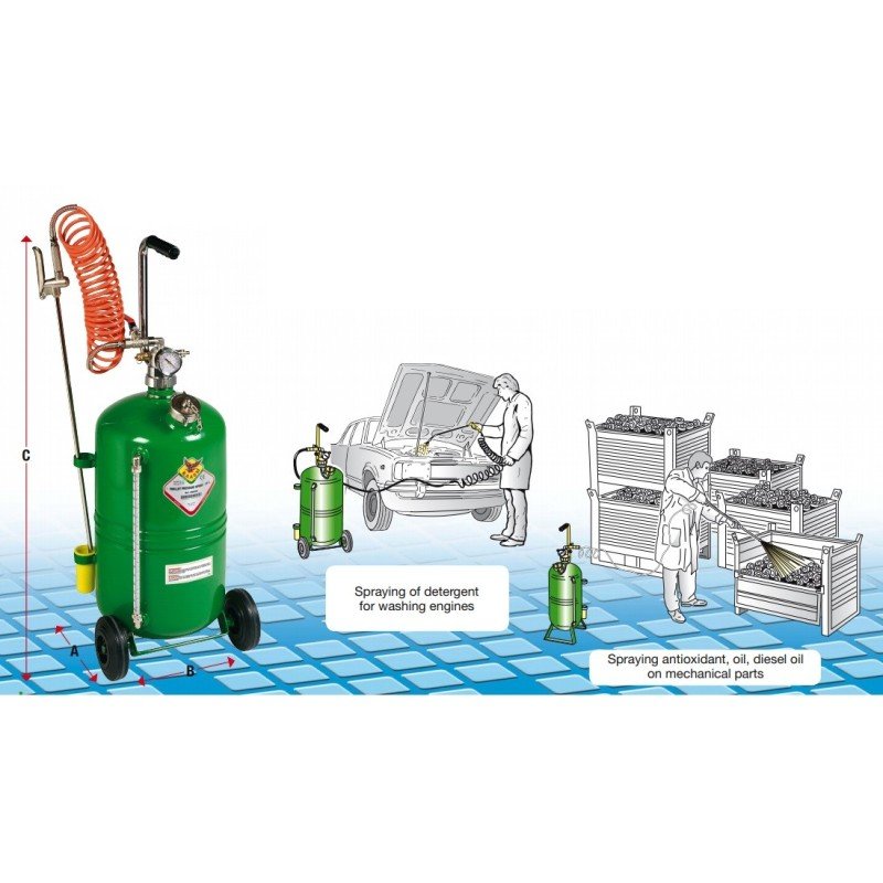Nebulizador INOX à pressão de INOX polido AISI 304, 24 litros e medidor de nível view 2