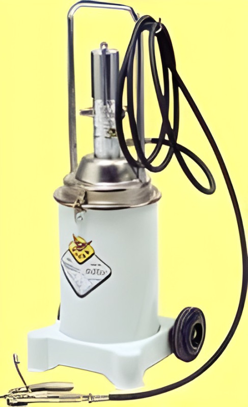 Lubrificador com bomba pneumática.